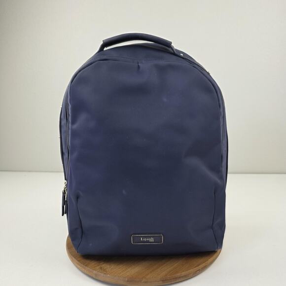 Lipault Paris Navy Blue Backpack 16 Inch Laptop Pocket Travel School Bag - Picture 1 of 14